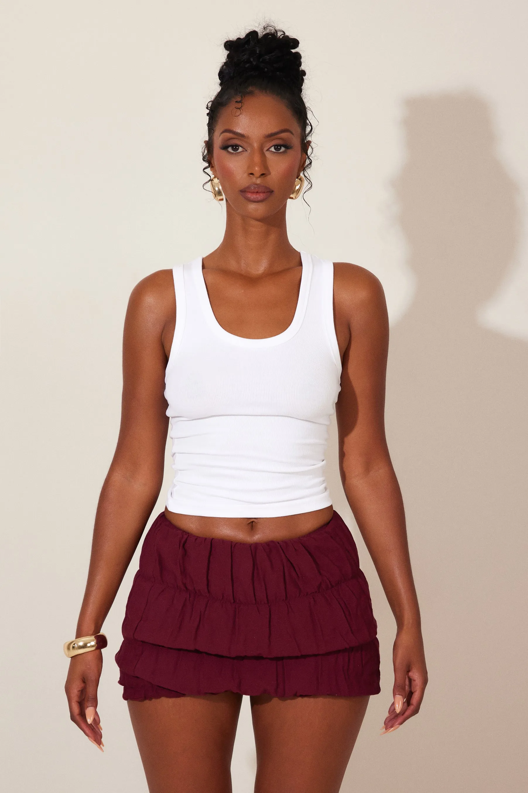 The Benita Skirt in Wine