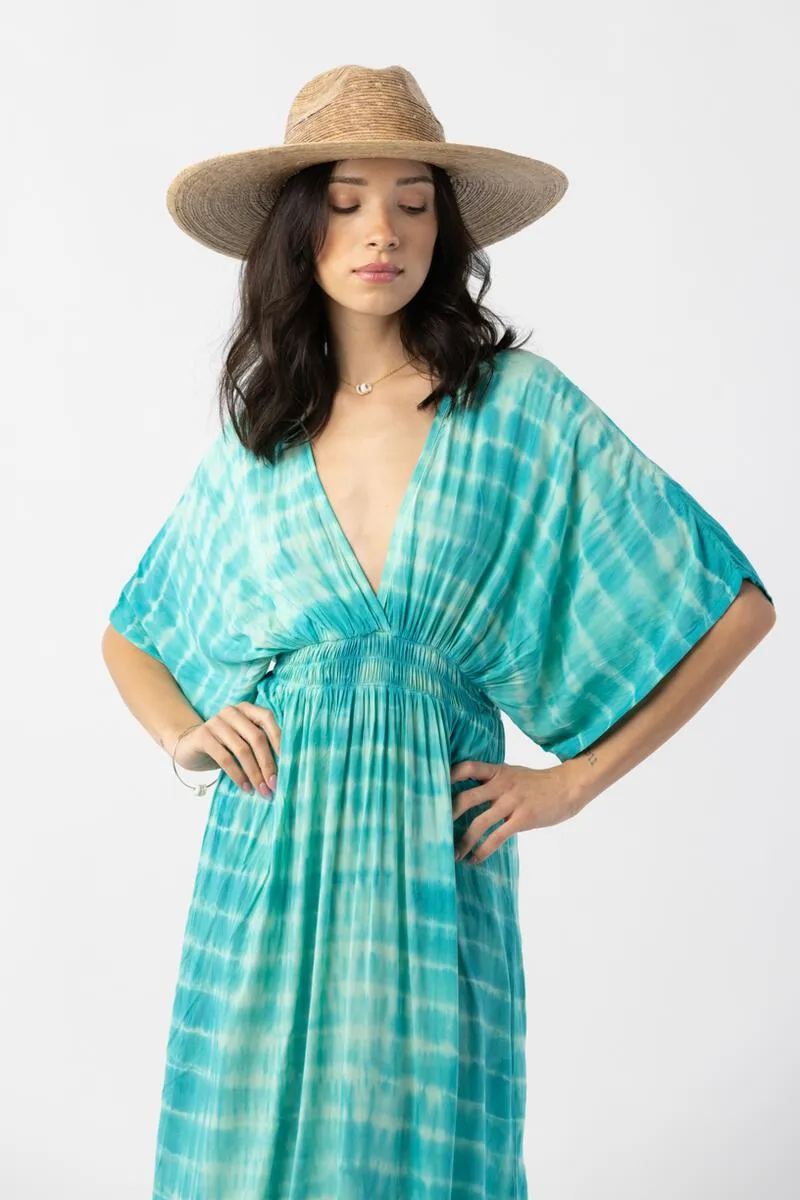 TIARE HAWAII LEVINE MAXI DRESS OCEAN STRIPE ONE SIZE