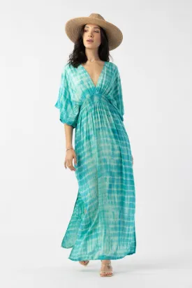TIARE HAWAII LEVINE MAXI DRESS OCEAN STRIPE ONE SIZE