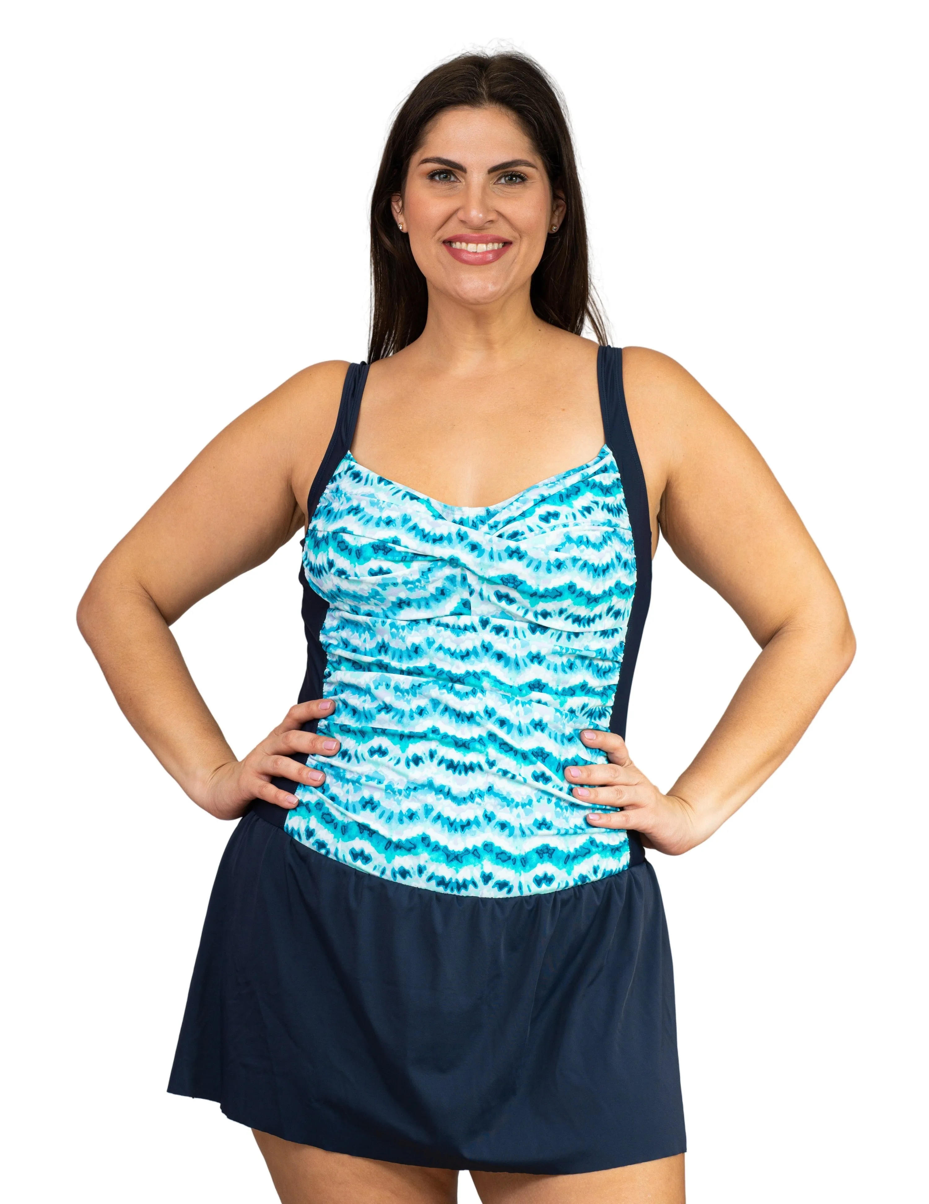 Twist Front Skater One Piece Plus