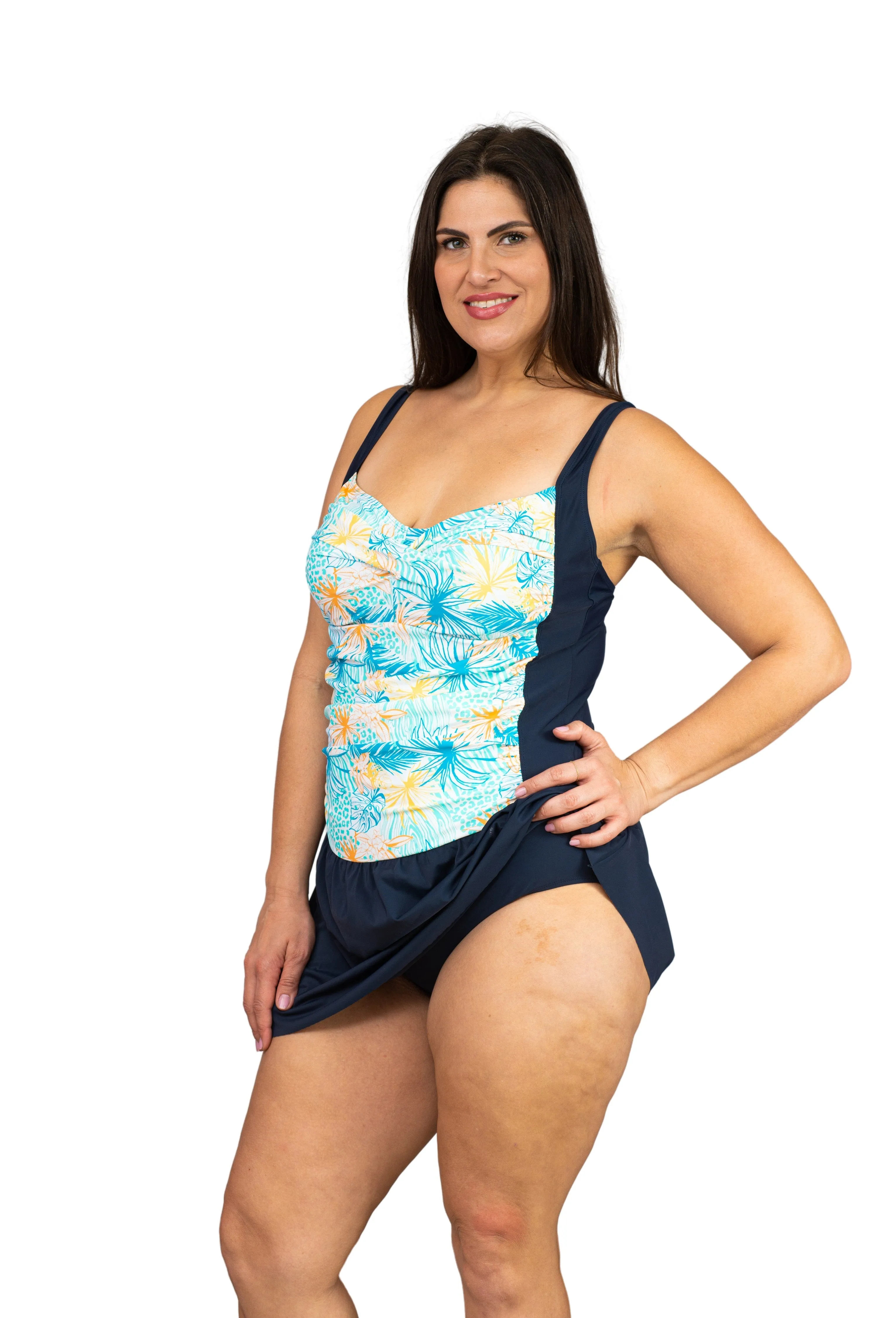 Twist Front Skater One Piece Plus