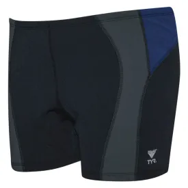 Tyr Men's Swimsuit Square Legs  Swim Shorts Splice Blue Black