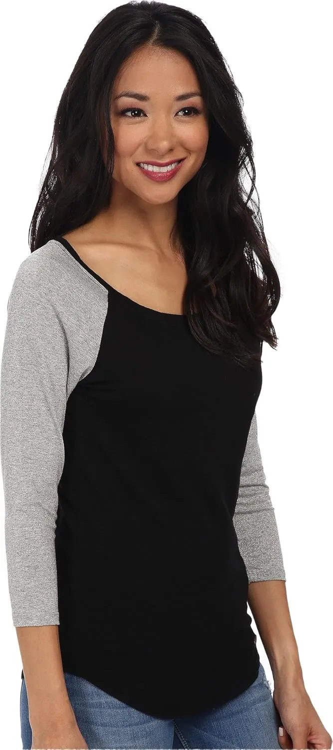 U.S. Polo Assn. Juniors Metallic 3/4 Sleeve Knit Body T-Shirt