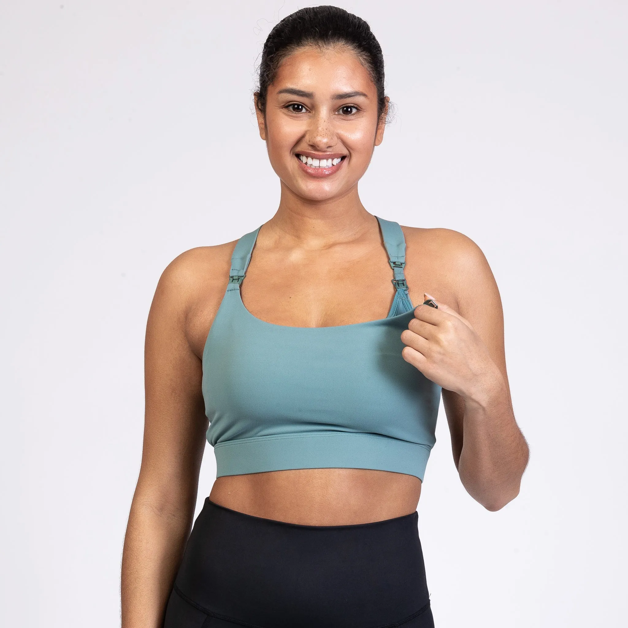 Venice 3 Ultimate Support Full Coverage Nursing & Pumping Sports Bra (Seagrass)
