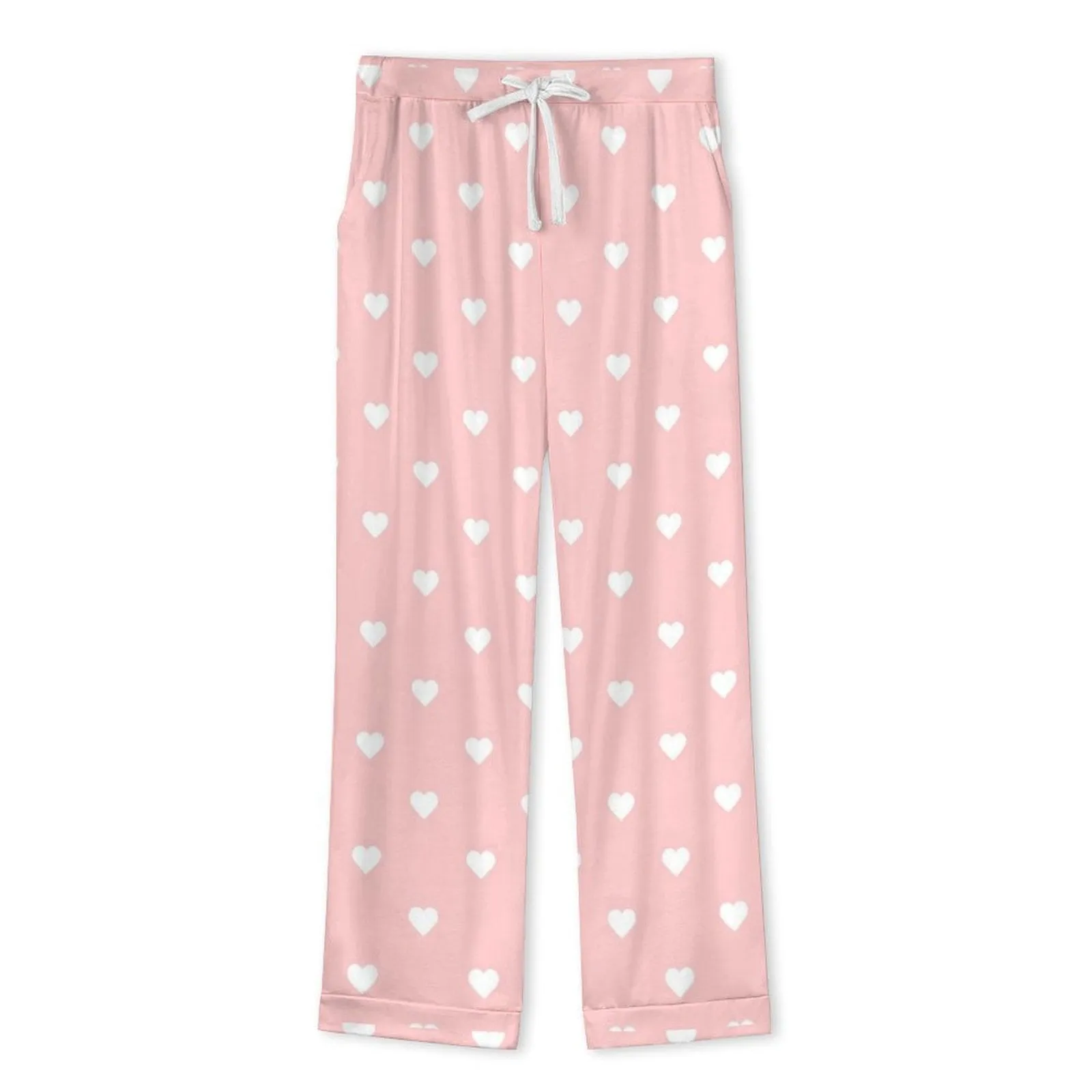 Women's Valentines Day PJs Blush Pink Hearts Pajama Set
