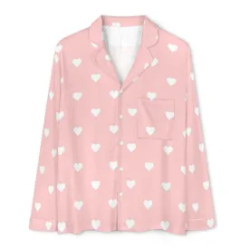 Women's Valentines Day PJs Blush Pink Hearts Pajama Set